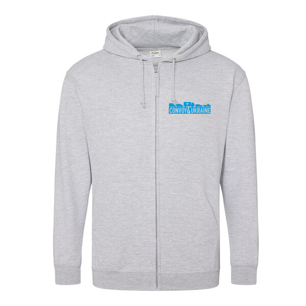 Embroidered Zip Hoodie - Blue Thread Thumbnail